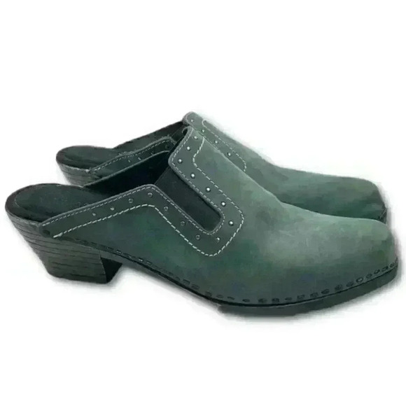 Drrania clogs 9 40 navy blue Italian suede western - Picture 1 of 13
